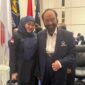 Lisda Hendrajoni bersama Ketua Umum Partai Nasdem, Surya Paloh, pada Rapat Pleno Partai Nasdem 2026 di Nasdem Tower, Kamis (5/2).
